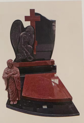 China Xingyan - Tema Tombsteran Ukiran Batu Religius (Bentuk Angel dan Perawan Mary)