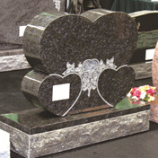 China Xingyan Double Heart Sculpture Art Tombstone