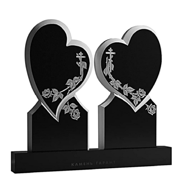 Gaya Rusia Xingyan Cina Ganda Double Heart Symbol Religie Art Tombstone