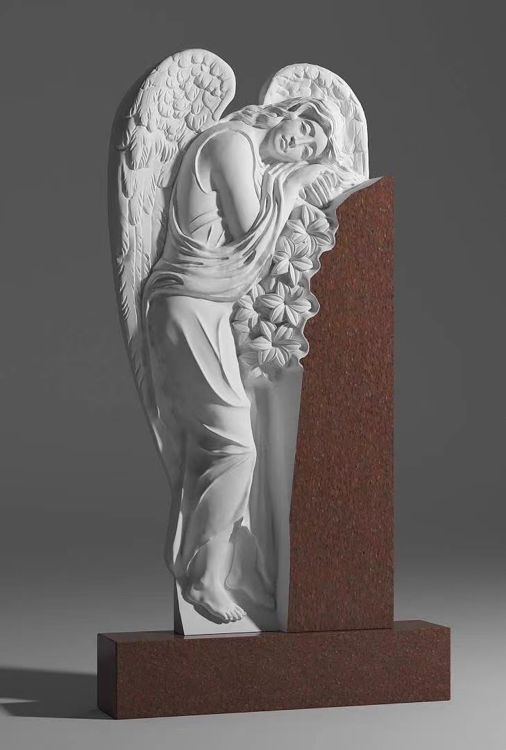 Gaya Rusia Xingyan China Sleeping Angel Art Tombstone