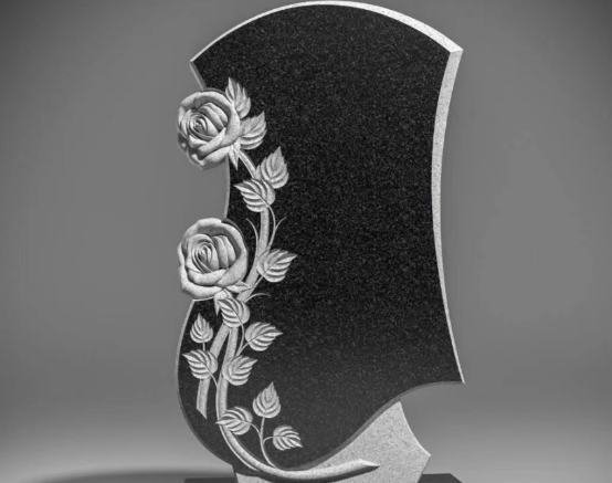 Cabang Pohon Gaya Rusia Xingyan China Di sekitar Rose Art Tombstone