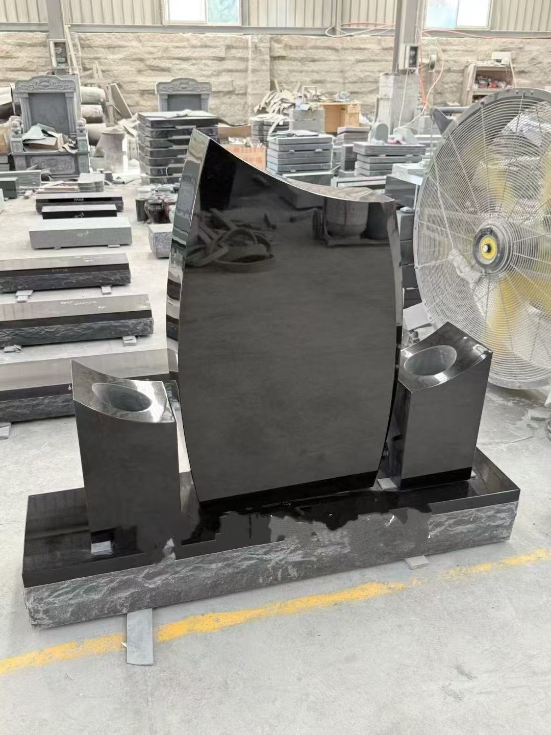 Xingyan Kustomisasi Ganda Granit Black Granite Nisan